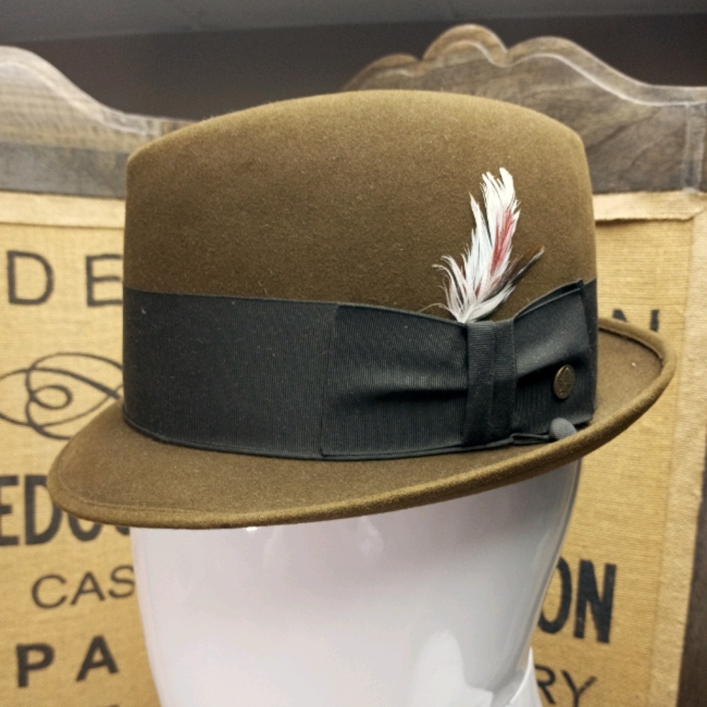Champ "Duncan" Vintage Felt Fedora, 6 7/8